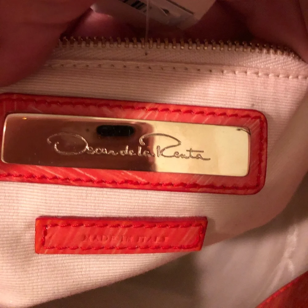 Oscar de la Renta Coral Goya Satchel - Picture 5 of 10